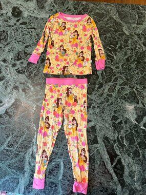 Little Sleepies Disney Princess Belle PJs Size 18-24M -- EUC